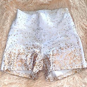 Buffbunny white and gold shorts!